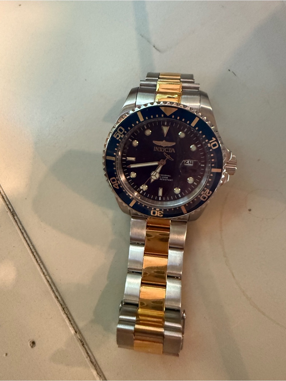 Invicta Men’s Pro Diver Two-Tone Blue Watch – New Without Box
